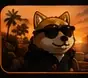 BORK wearing sunglasses at sunset